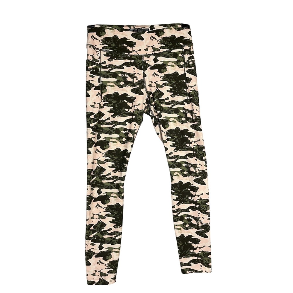 Avia Pink/Green‎ Camo Leggings Womens Size XL 14-16 Full Length